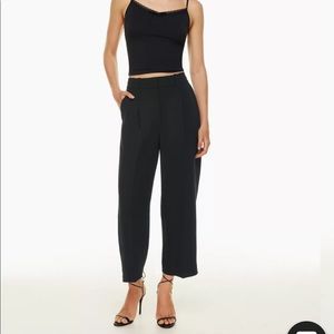 Aritzia Wilfred Effortless Pants Cropped - Black